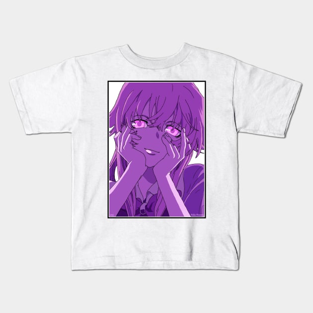 Yuno Gasai, Yandere Ver. Kids T-Shirt by VioletLilithArt